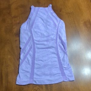 Lavender Athleta tank top w/built in bra, size XS